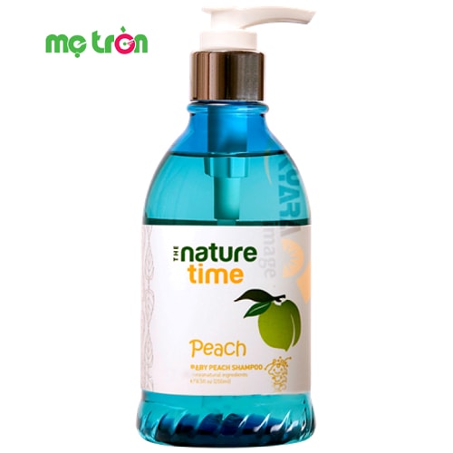 Dầu gội đào tây NatureTime 250ml được chiết xuất từ dầu Jojoba và chanh dưỡng, bổ sung chiết xuất ô liu, chiết xuất Camelia hoa, kem hoa Chamomile và dầu hạt Helianthus... giúp chăm sóc tốt nhất cho làn da và tóc bé, ngoài ra còn có tác dụng kháng nấm, kháng khuẩn